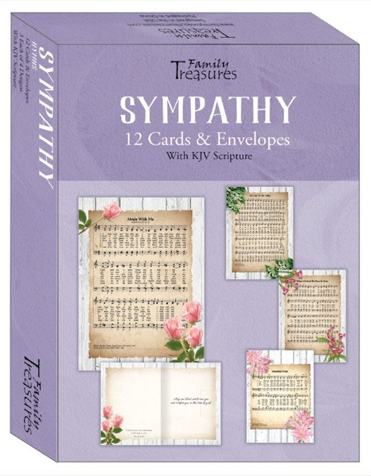 Boxed Card-Sympathy-Hymns (Pack Of 12)