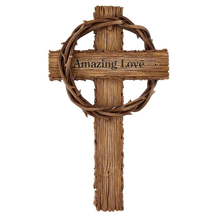 Wall Cross-Amazing Love (8" x 13.5")
