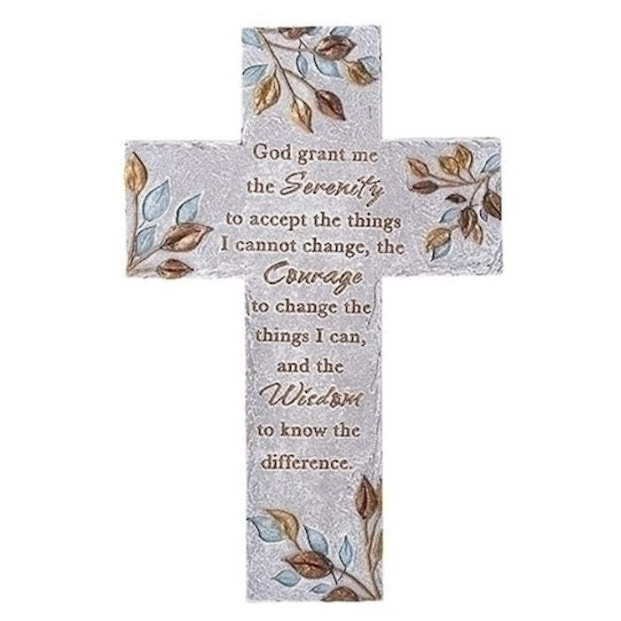 Wall Cross-Serenity Prayer (8" H)