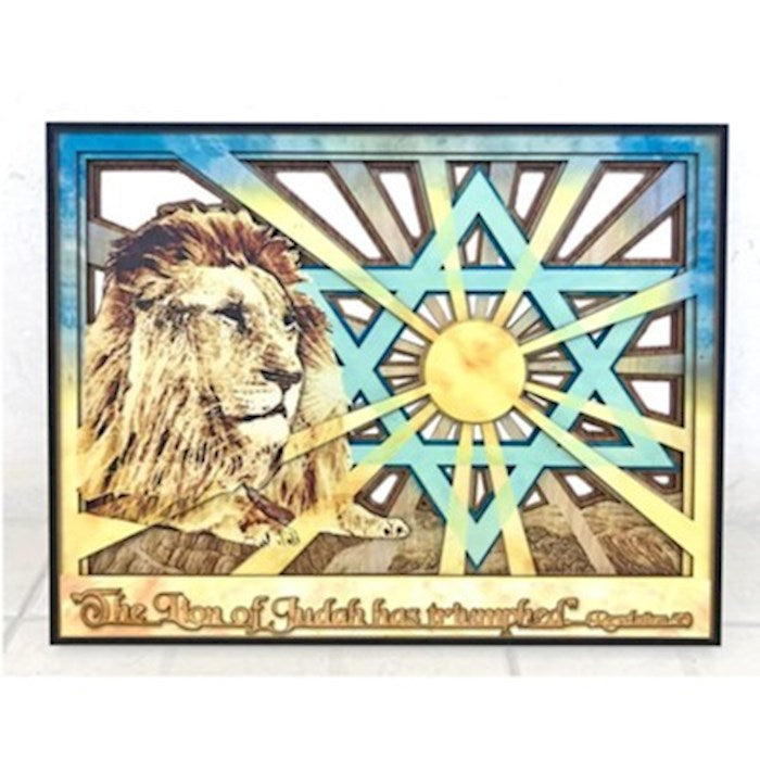 Wall Hanging-The Lion Of Judah Has Triumphed (Revelation 5:5)-Wood Cut Out (12"x16") (