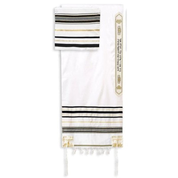 Prayer Shawl-Black Acrylic w/Bag (72" x 24") (