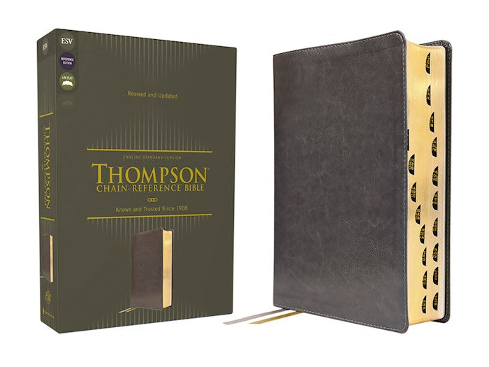 ESV Thompson Chain-Reference Bible-Gray Leathersoft Indexed