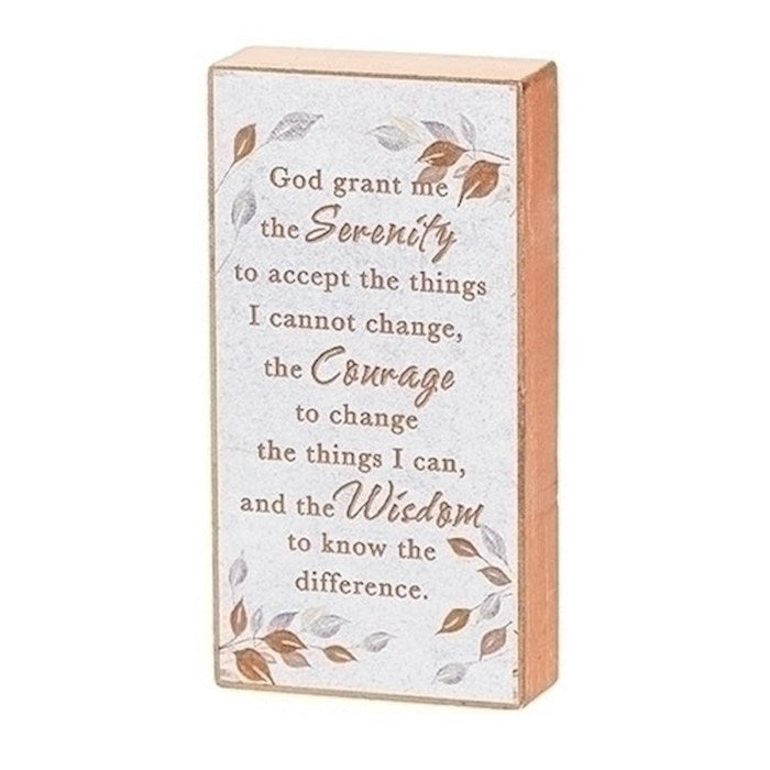 Home Decor-Prayer Block-Serenity (4&quot;)