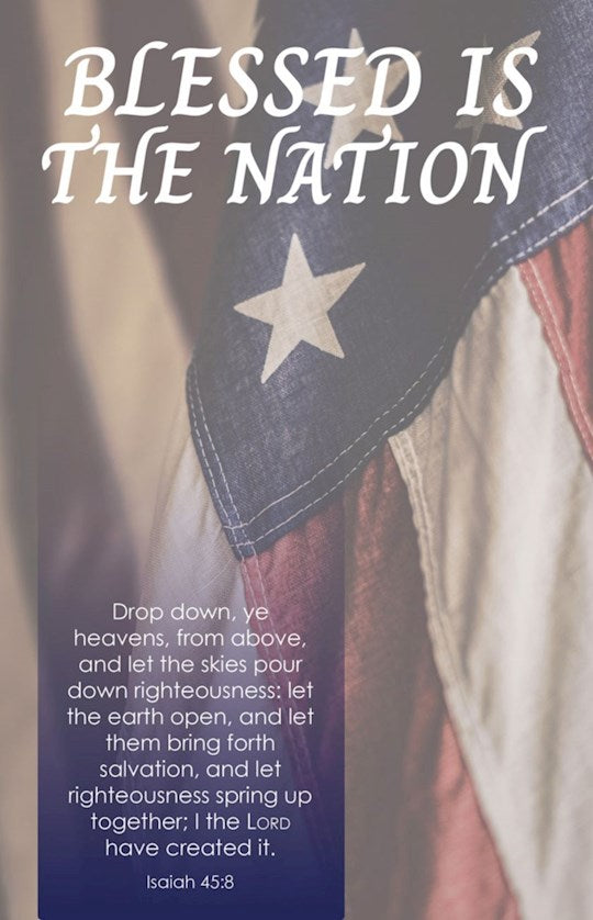 Bulletin-Let Righteousness Spring/Blessed Is The Nation (Pack Of 100)