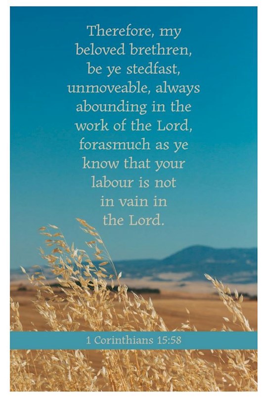 Bulletin-Be Ye Stedfast/Therefore My Beloved Brethren... (Pack Of 100)