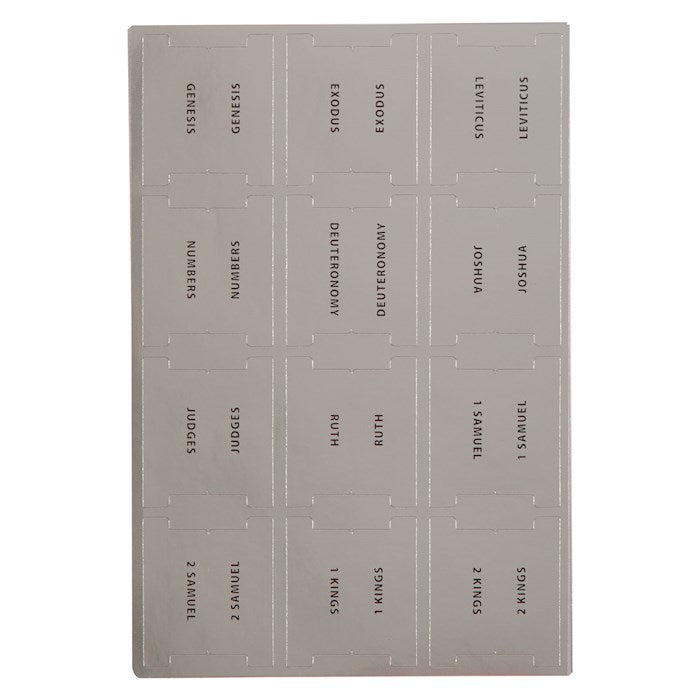 Bible Tab-Silver Old &amp; New Testament  Peel &amp; Stick Indexing