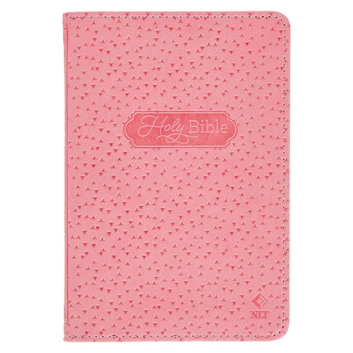 NLT New Testament Keepsake Bible For Girls w/Psalms-Pink Faux Leather