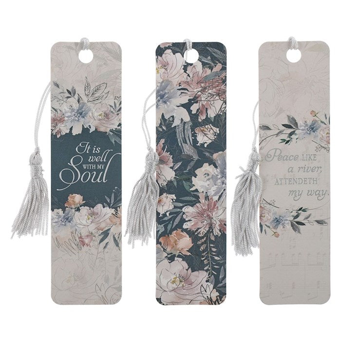 Bookmark Set-It Is Well With My Soul W/Tassel (Pack Of 3)