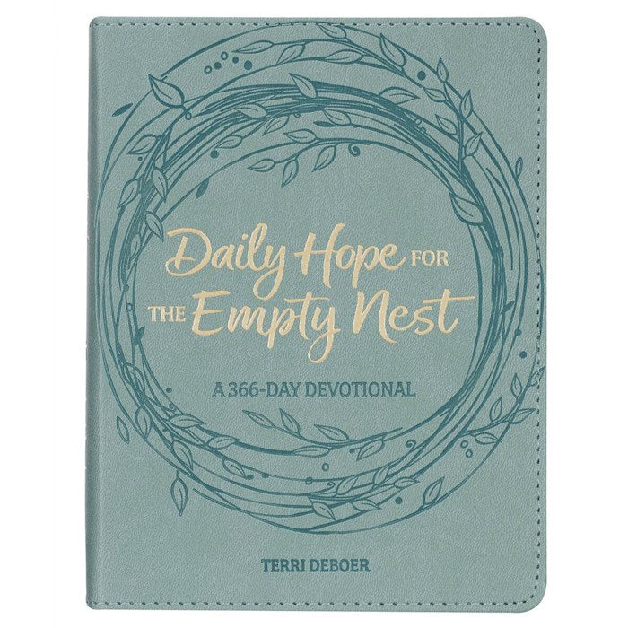 Daily Hope For The Empty Nest-Dusty Teal Faux Leather