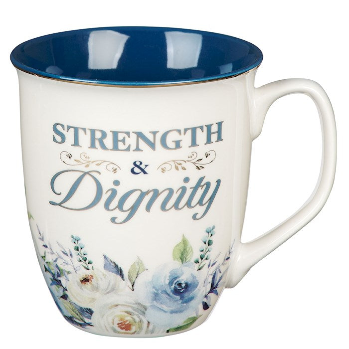 Mug-Strength &amp; Dignity (Proverbs 31:25)-Blue (MUG1094)
