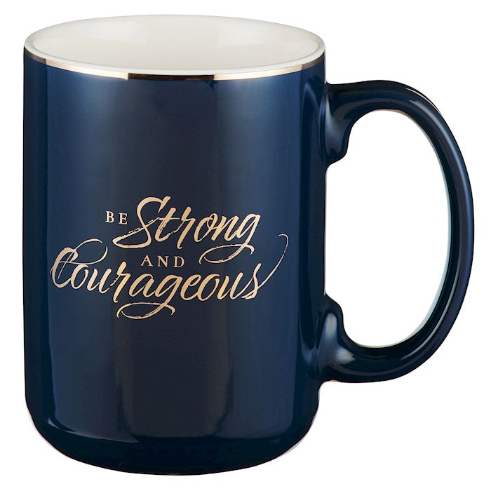 Mug-Be Strong And Courageous (Joshua 1:9)-Navy (MUG1100)