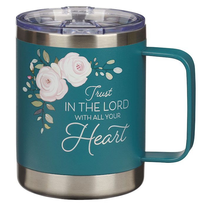 Camp Style Mug-Teal-Trust In The Lord-Prov. 3:5 (Stainless)