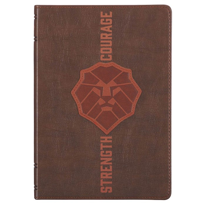 Journal-Classic-Brown-Lion Strength &amp; Courage-Josh. 1:9