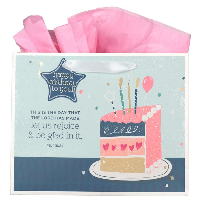 Gift Bag-Large-Landscape-Rejoice &amp; Be Glad-Ps. 118:24