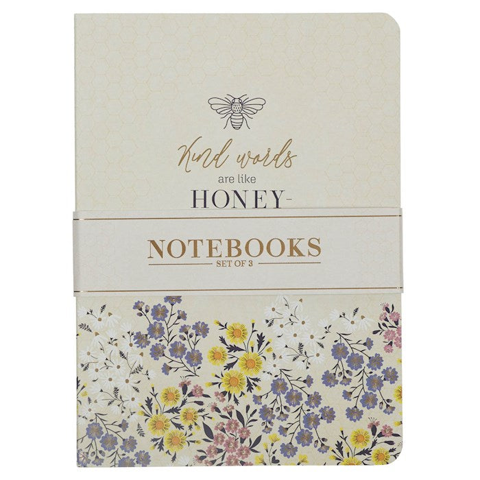 Notebook Set-Large-Kind Words-Prov. 16:24 (Set Of 3)