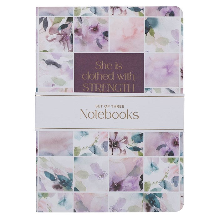 Notebook Set-Large-Strength &amp; Dignity-Prov. 31:25 (Set Of 3)