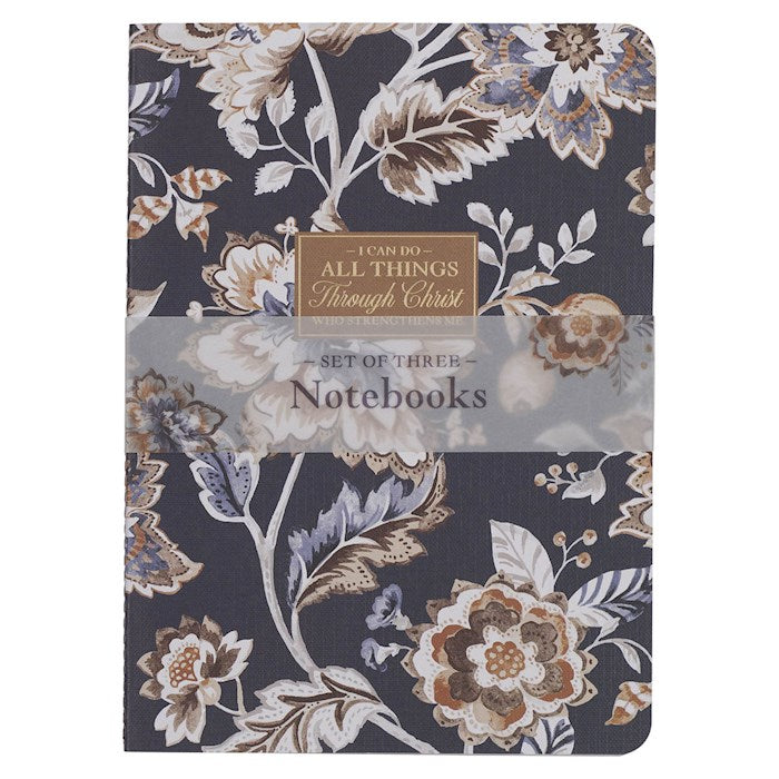 Notebook Set-Large-All Things-Phil 4:13 (Set Of 3)