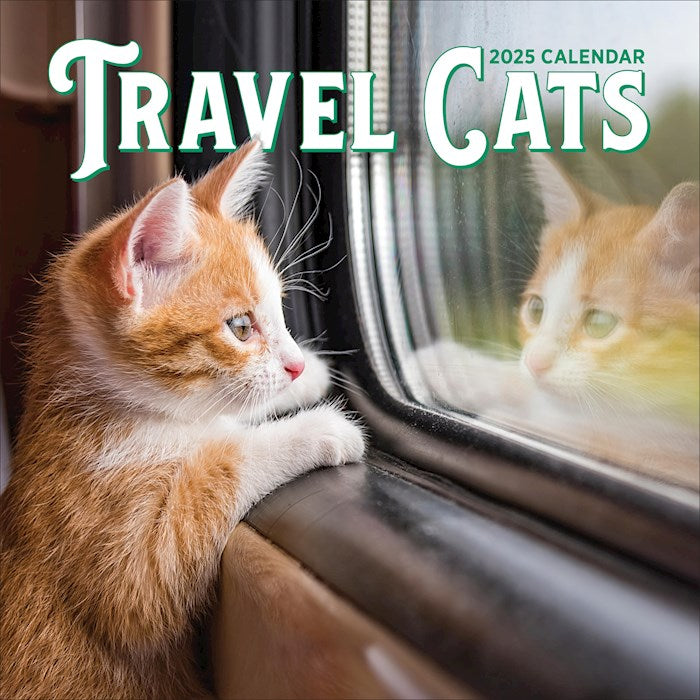 Calendar-2025-Travel Cats Wall (12" x 12")