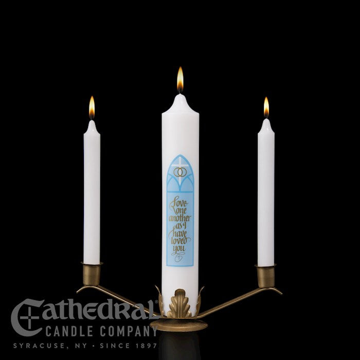 Candle-Wedding Abiding Love Set-White &amp; Gold (4 Piece Set)