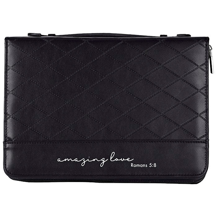 Bible Cover-Quilt-Amazing Love-Black-Large