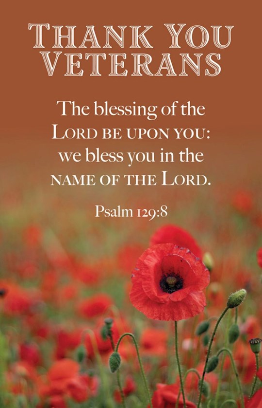 Bulletin-Thank You Veterans: The Blessing Of The Lord (Psalm 129:8 KJV) (Pack Of 100)
