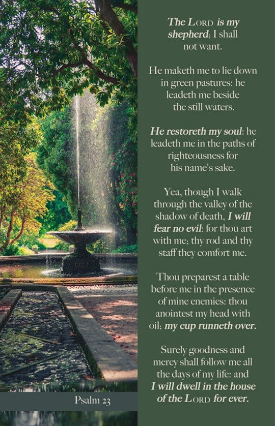 Bulletin-The LORD Is My Shepherd I Shall Not Want (Psalm 23 KJV) (Pack Of 100)