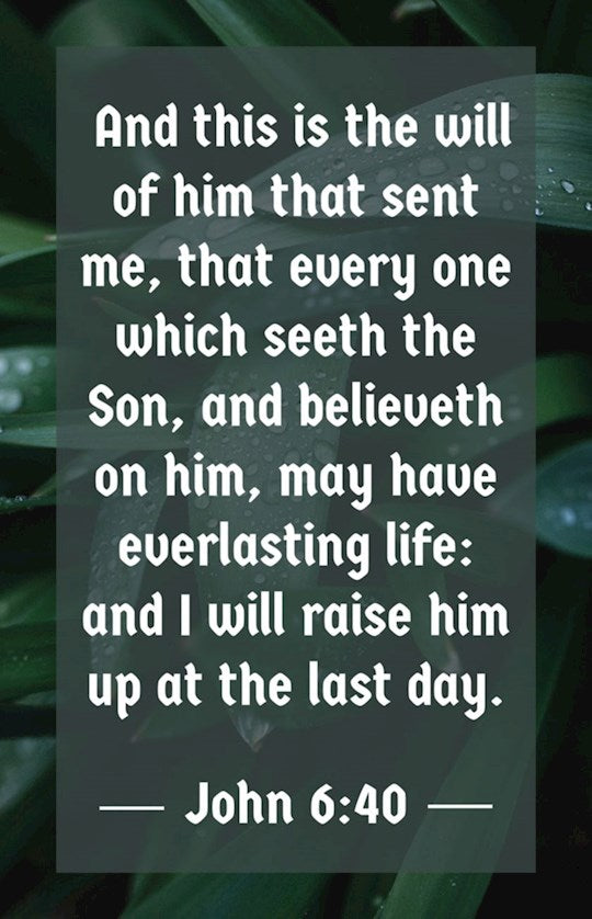 Bulletin-And This Is The Will Of Him That Sent Me...(John 6:40 KJV) (Pack Of 100)