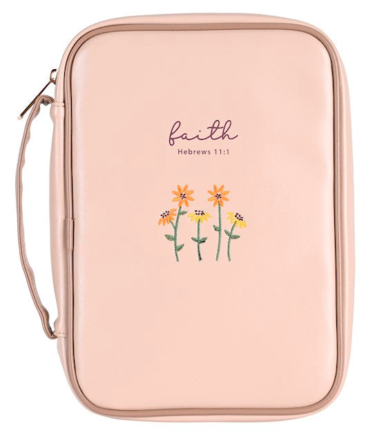 Bible Cover-Faith-Hebrew 11:1-Pink-XLarge