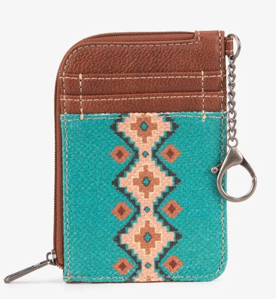 Wrangler Canvas Wallet-Aztec-Turquoise
