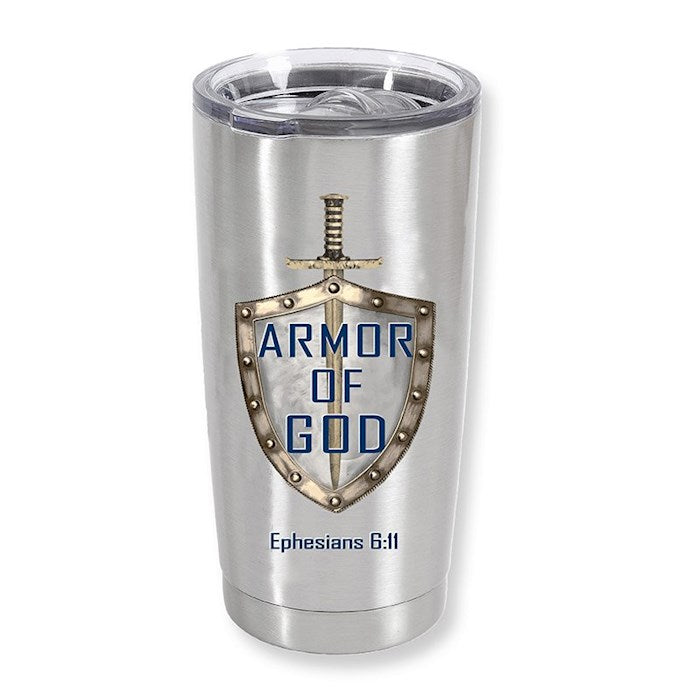 Travel Mug-Armor Of God (Ephesians 6:11)-Stainless Steel 20 oz (