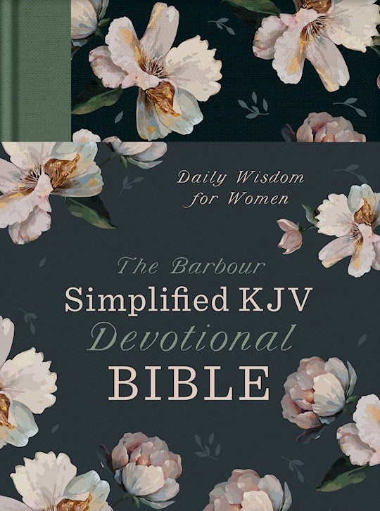 KJV Simplified Bible Daily Wisdom Devotional For Women-Floral Faux Cloth Hardcover
