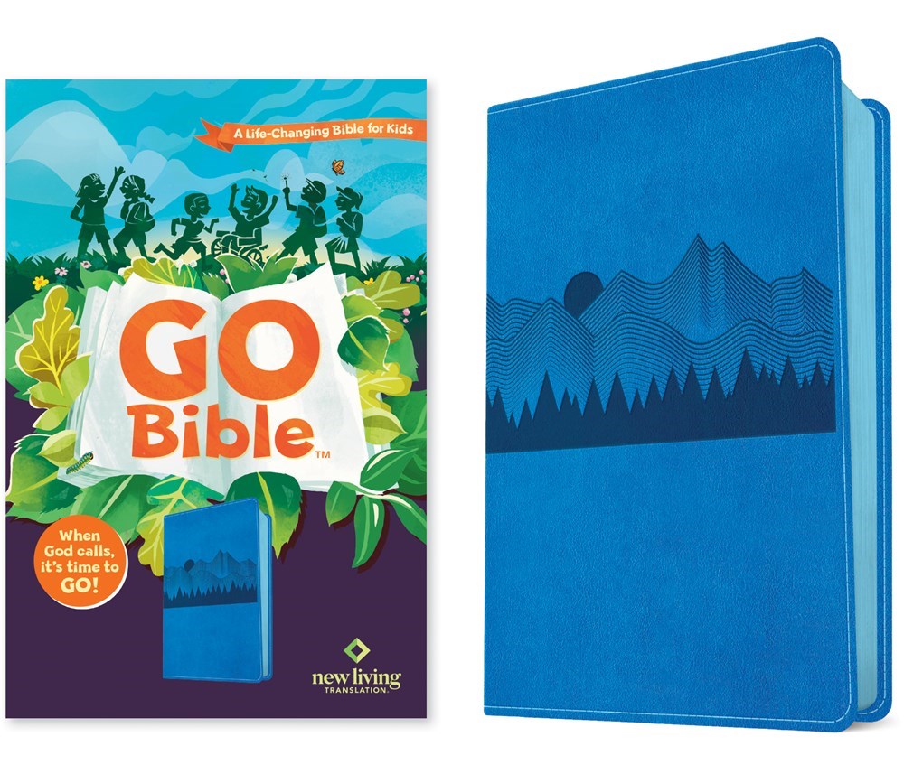NLT Go Bible-Blue Mountains LeatherLike