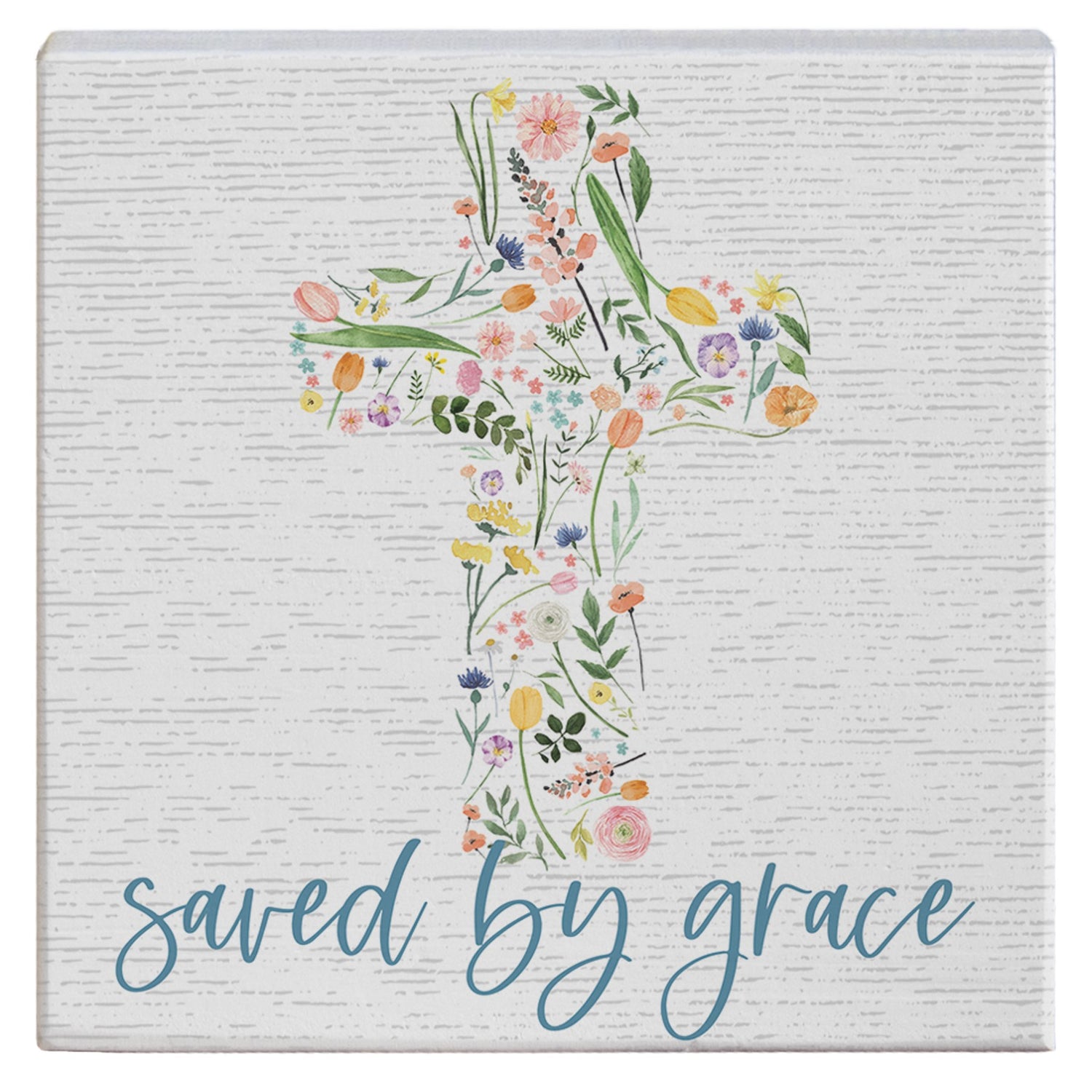 Small Talk Square-Saved By Grace (5.25&quot; x 5.25&quot;)
