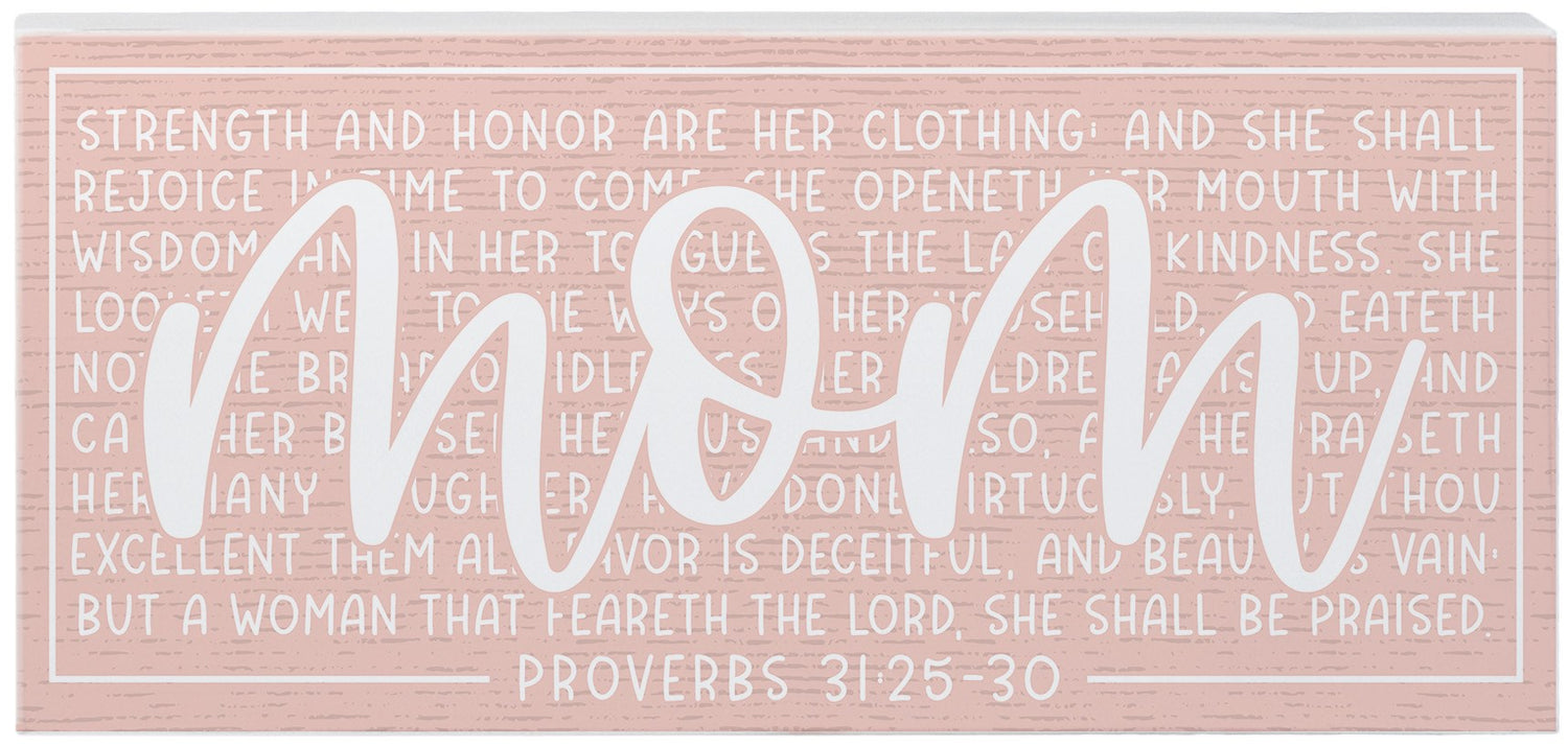 Inspire Board-Mom/Proverbs-Pink (12&quot; x 5.5&quot;)