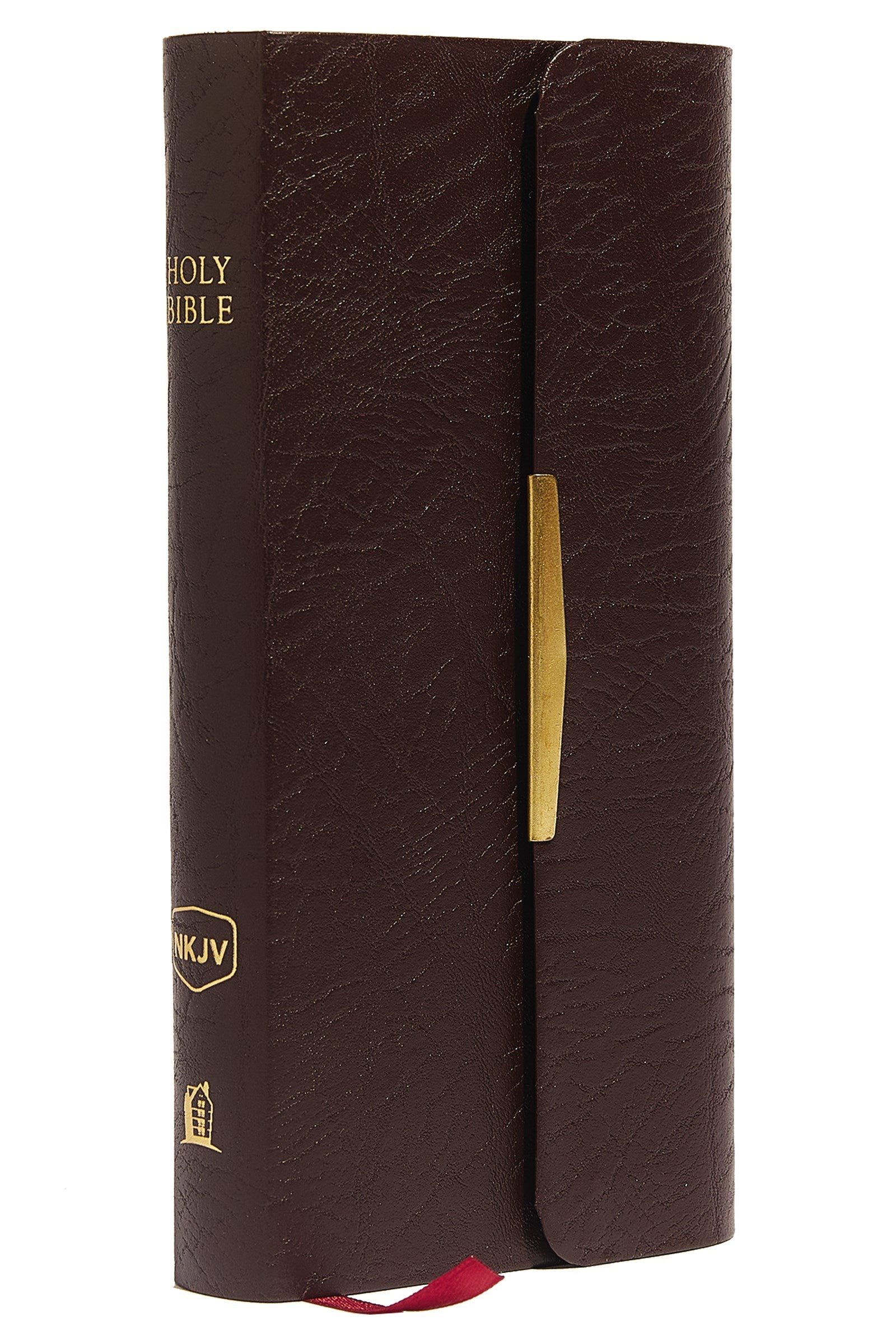 NKJV Classic Companion Bible-Burgundy Bonded Leather w/Snap Flap