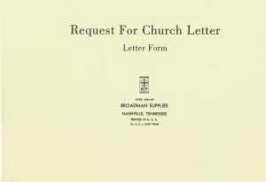 Form-Church Letter Request Form (Form RCL) (Pack Of 50)