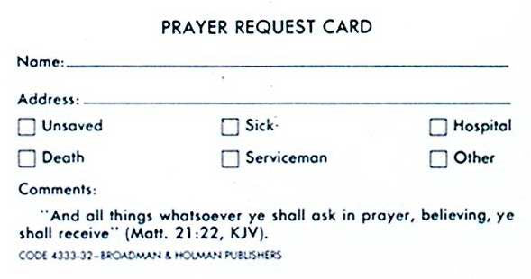Seed of Abraham Christian Bookstore - (In)Courage - Card-Prayer Request Card (Pack Of 100)