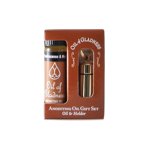 Anointing Oil-Keyring Holder W/Frank Oil-Goldtone