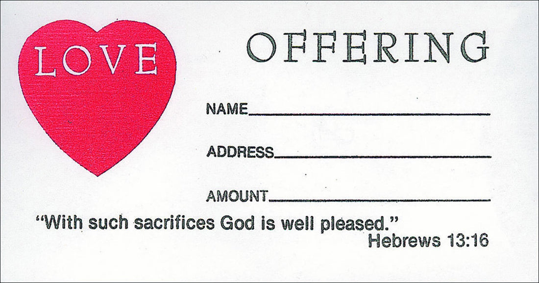 Seed of Abraham Christian Bookstore - (In)Courage - Offering Envelope-Love Offering (Hebrews 13:16) (Bill-Size) (Pack Of 100)