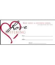 Seed of Abraham Christian Bookstore - (In)Courage - Offering Envelope-Love Offering (Heart) (Pack Of 100)