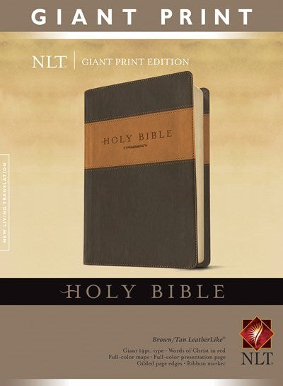 Seed of Abraham Christian Bookstore - NLT Giant Print Bible-Brown/Tan TuTone