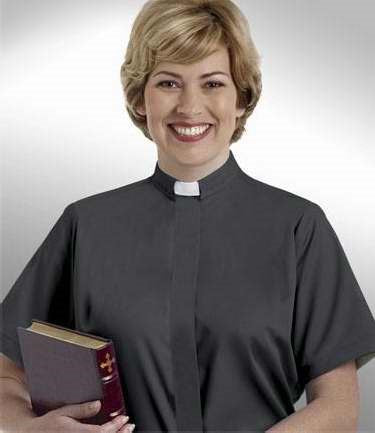 Seed of Abraham Christian Bookstore - Clerical Shirt-Women-Short Sleeve Tab Collar-Size 10-Black