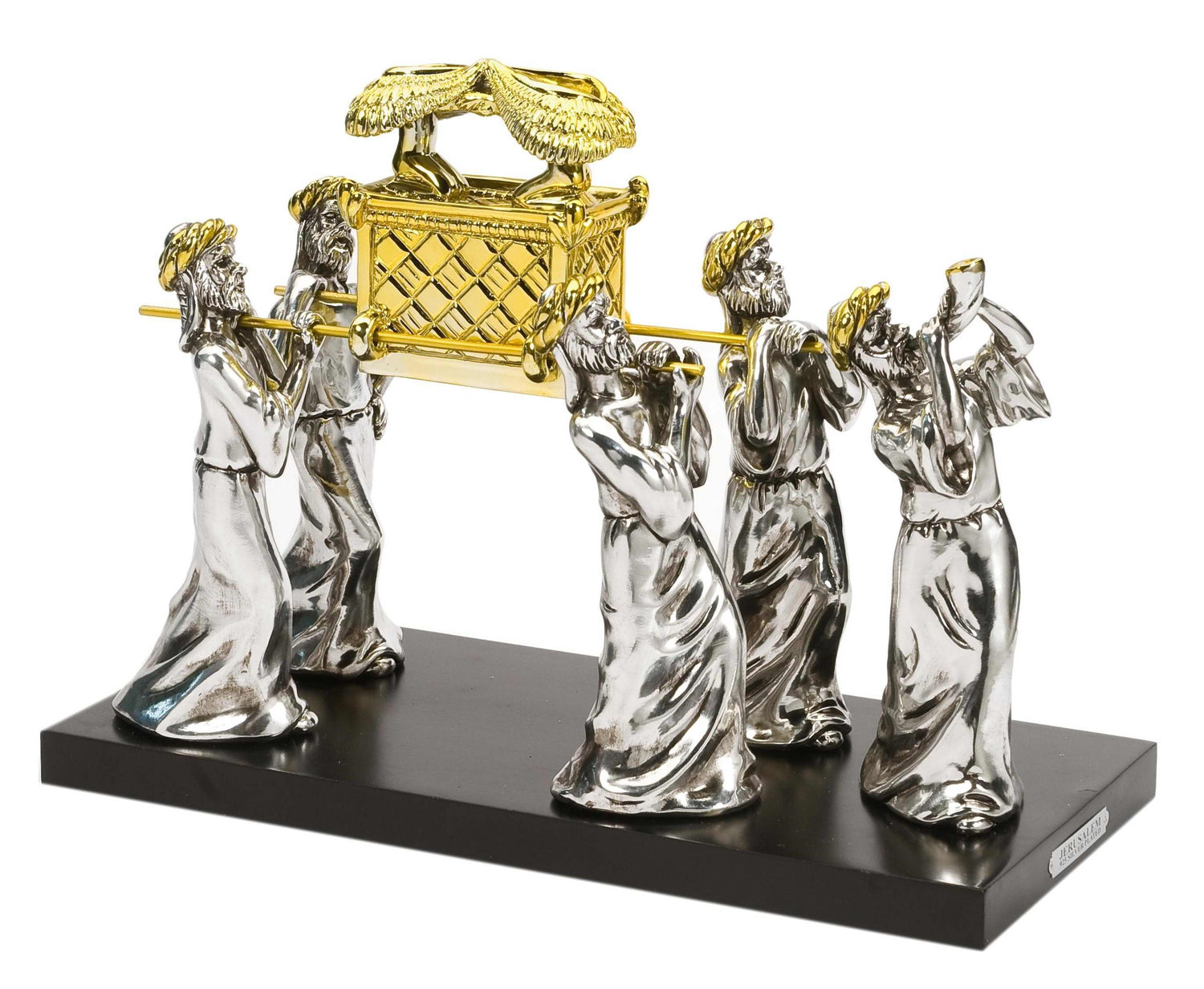 Statue-Ark Of The Covenant w/Priests On Wood Base (