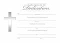 Certificate-Dedication w/Silver Foil Embossing (5&quot; x 7&quot;) (Pack Of 6)