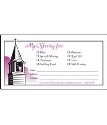 Seed of Abraham Christian Bookstore - (In)Courage - Offering Envelope-My Offering/Steeple (Acts 20:35) (Pack Of 100)