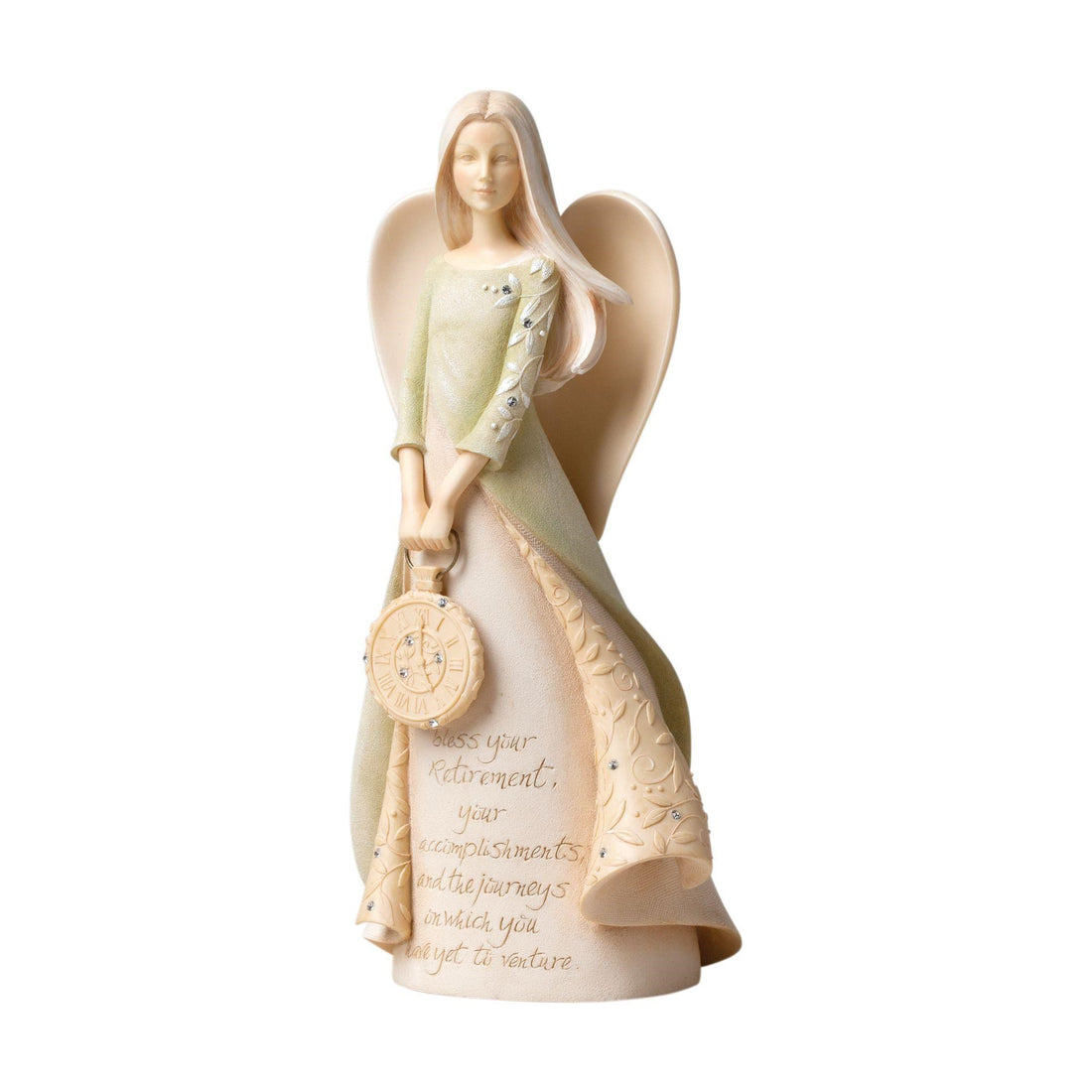 Figurine-Foundations-Retirement Angel w/Pocket Watch
