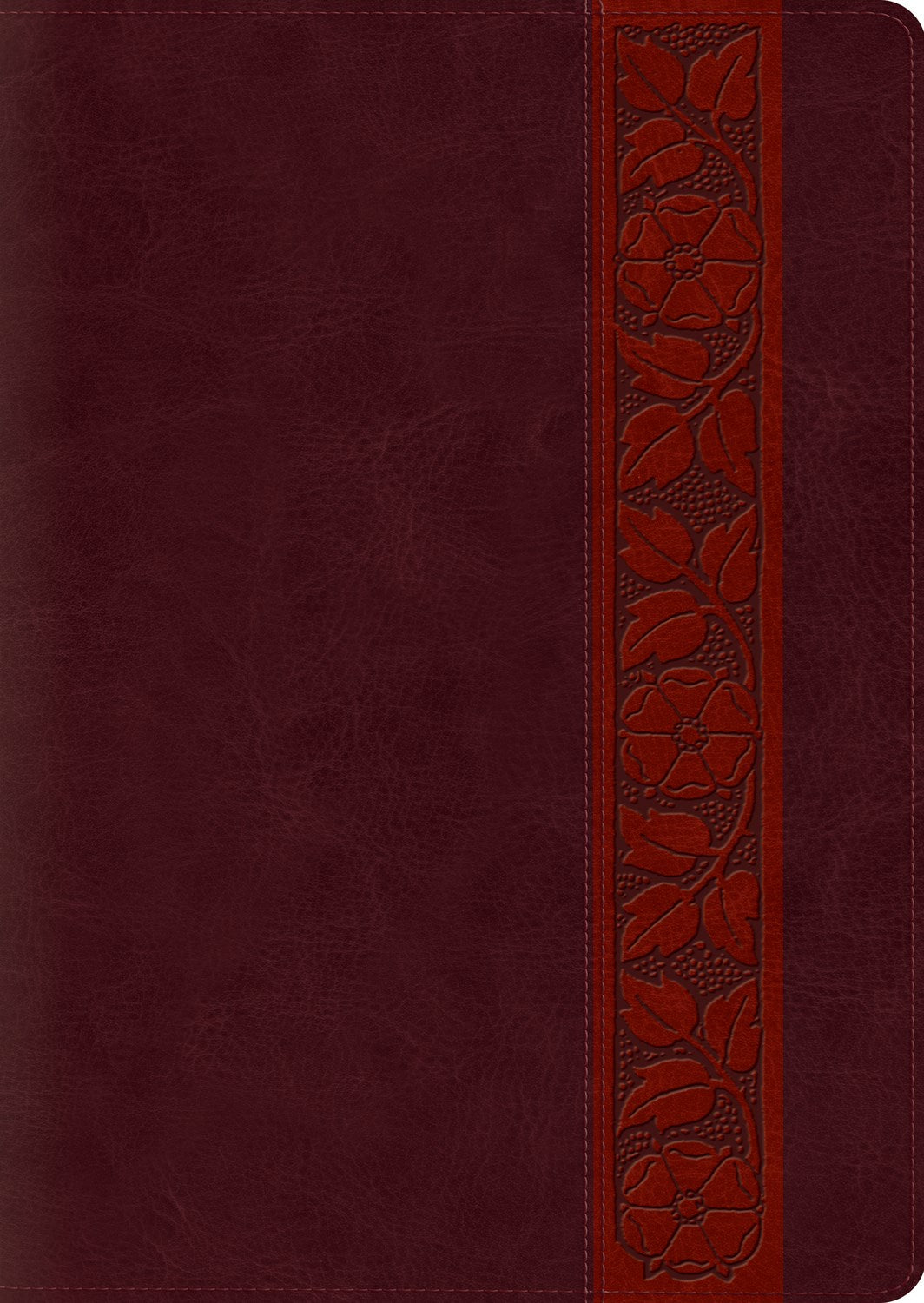 Seed of Abraham Christian Bookstore - (In)Courage - ESV Study Bible/Large Print-Mahogany Trellis Design TruTone