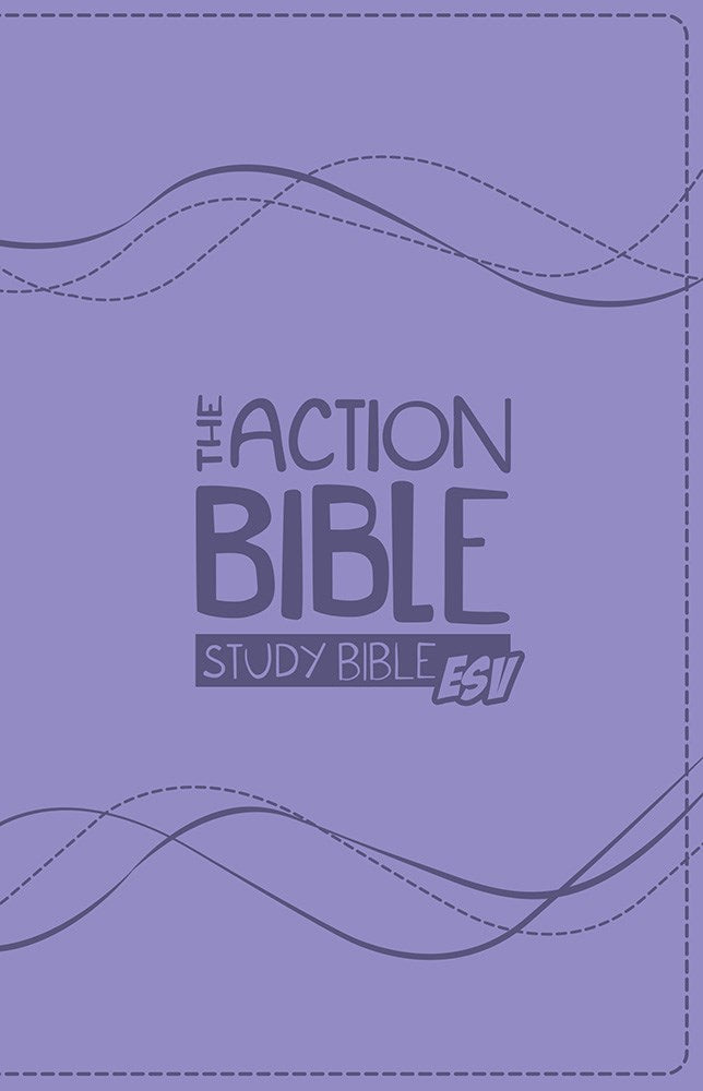 Seed of Abraham Christian Bookstore - (In)Courage - ESV The Action Bible Study Bible: Premium Edition-Lavender Virtual Leather (