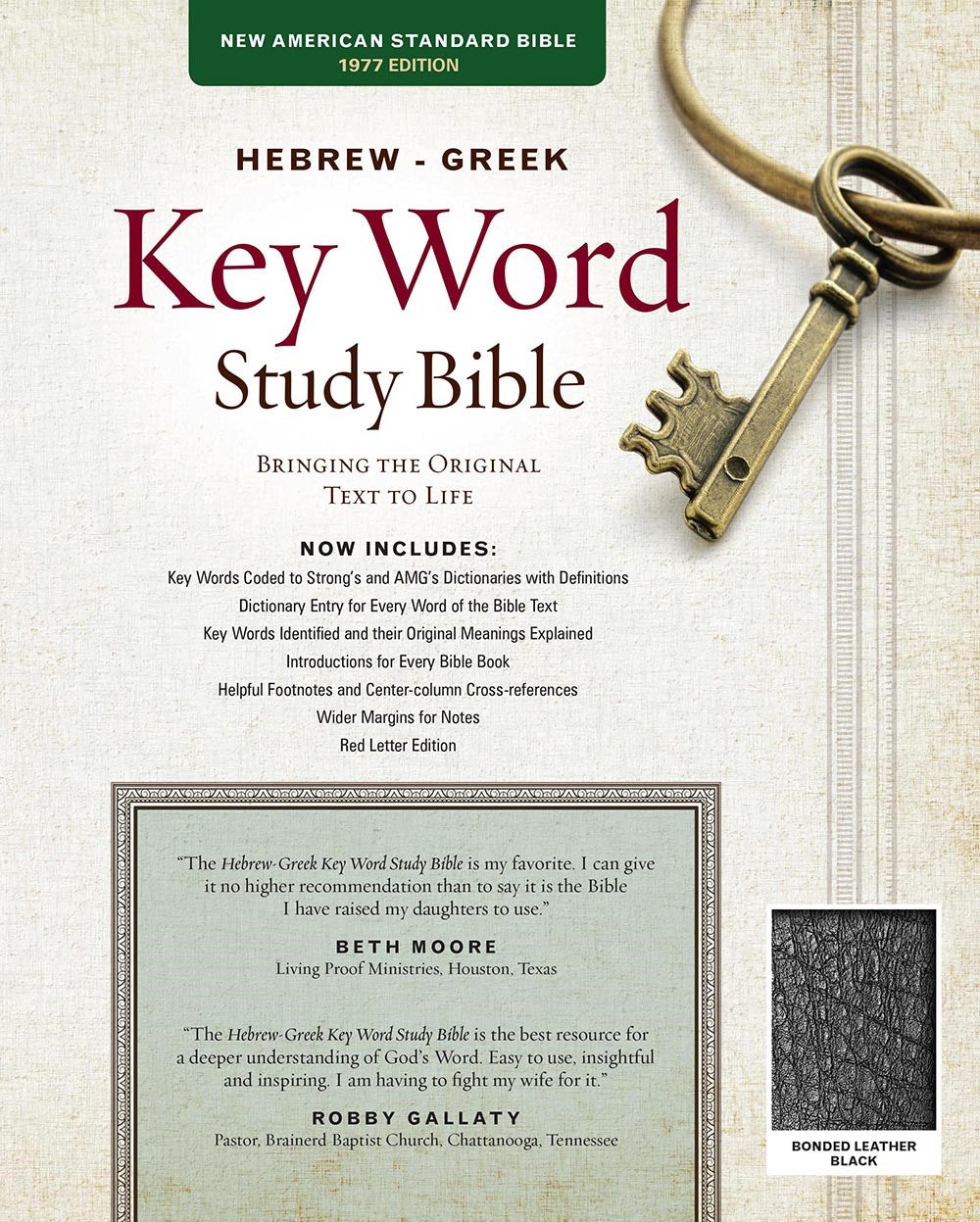NASB Hebrew-Greek Key Word Study Bible-Black Bonded Leather Indexed (Not Available-Out Of Print)