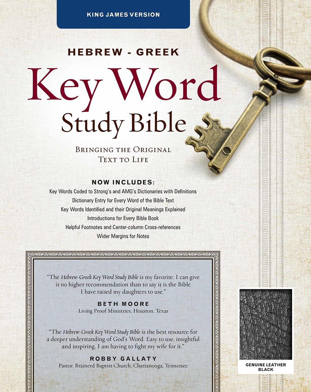 Seed of Abraham Christian Bookstore - (In)Courage - KJV Hebrew-Greek Key Word Study Bible-Black Genuine Leather Indexed